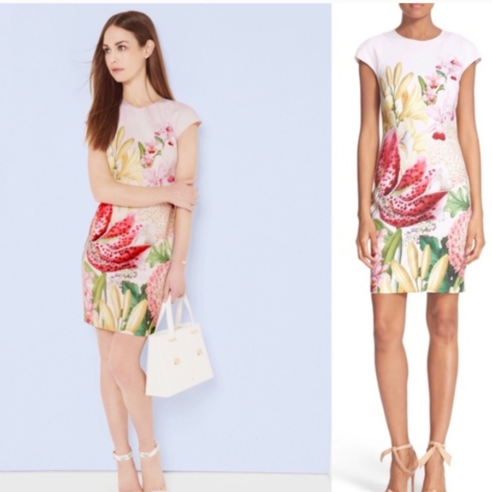 Ted Baker Encyclopedia Bodycon Dress SZ 2